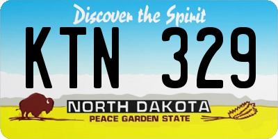 ND license plate KTN329