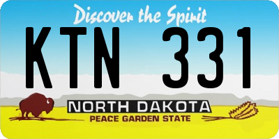 ND license plate KTN331