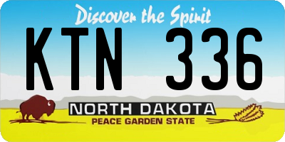 ND license plate KTN336