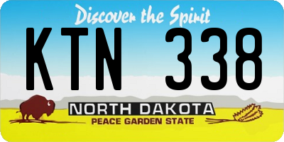 ND license plate KTN338