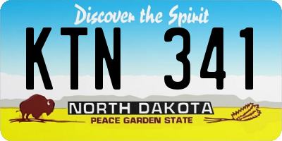 ND license plate KTN341