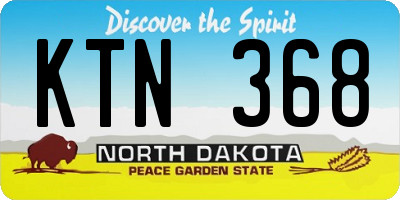 ND license plate KTN368
