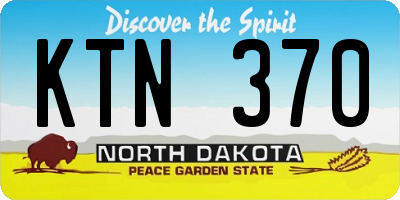 ND license plate KTN370