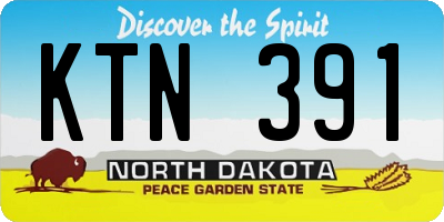 ND license plate KTN391