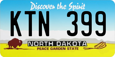 ND license plate KTN399