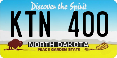 ND license plate KTN400