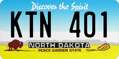 ND license plate KTN401