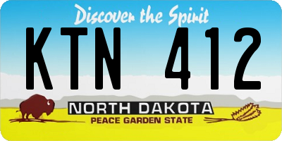ND license plate KTN412