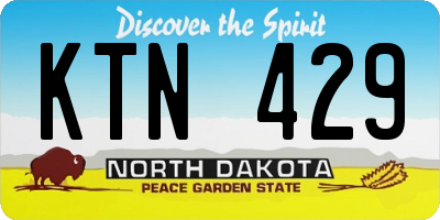 ND license plate KTN429