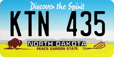 ND license plate KTN435