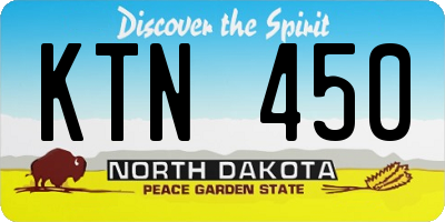 ND license plate KTN450