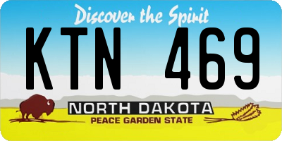 ND license plate KTN469