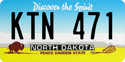 ND license plate KTN471