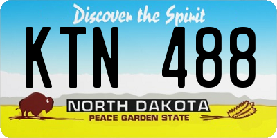 ND license plate KTN488
