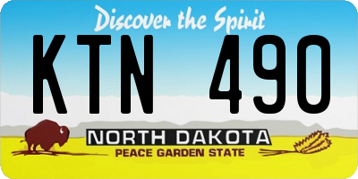 ND license plate KTN490