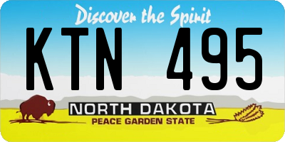 ND license plate KTN495