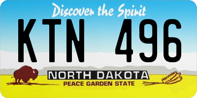 ND license plate KTN496
