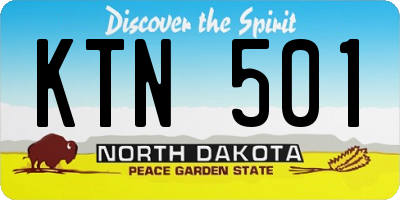 ND license plate KTN501