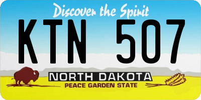 ND license plate KTN507