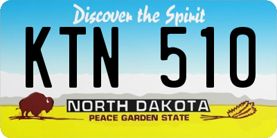 ND license plate KTN510