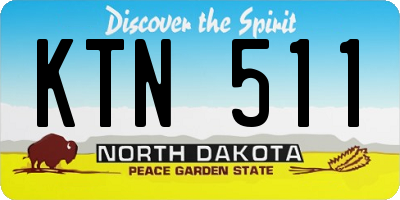 ND license plate KTN511