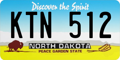 ND license plate KTN512