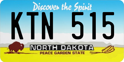 ND license plate KTN515