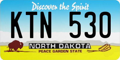 ND license plate KTN530