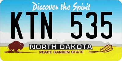 ND license plate KTN535