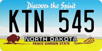 ND license plate KTN545