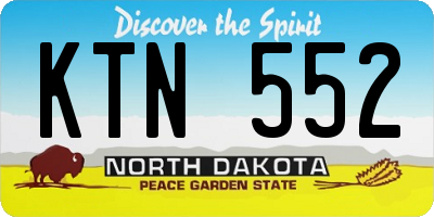 ND license plate KTN552