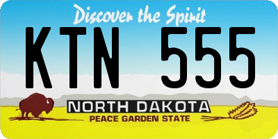 ND license plate KTN555