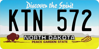 ND license plate KTN572