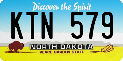 ND license plate KTN579