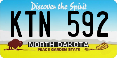 ND license plate KTN592