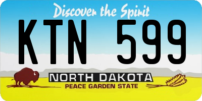 ND license plate KTN599