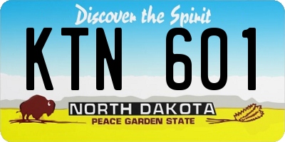 ND license plate KTN601