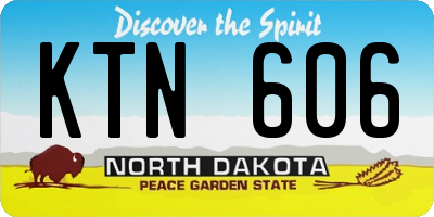 ND license plate KTN606