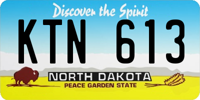 ND license plate KTN613