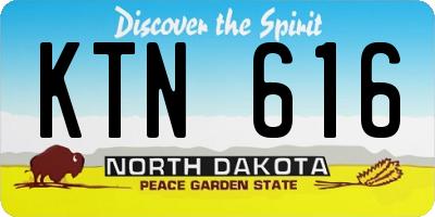 ND license plate KTN616