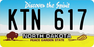 ND license plate KTN617