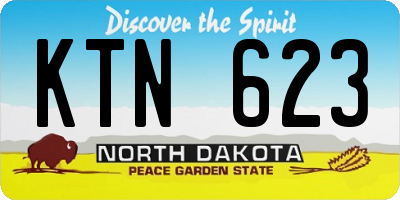 ND license plate KTN623