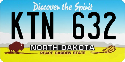 ND license plate KTN632