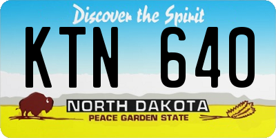 ND license plate KTN640