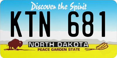 ND license plate KTN681