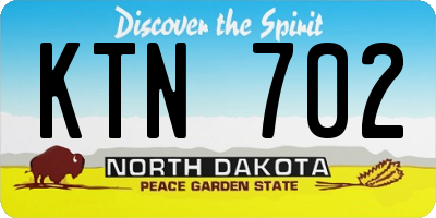 ND license plate KTN702