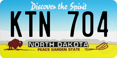 ND license plate KTN704