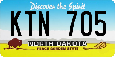 ND license plate KTN705