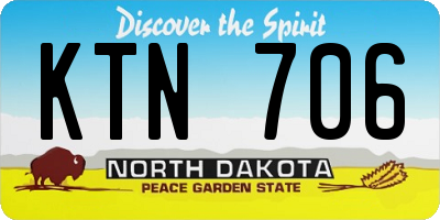 ND license plate KTN706