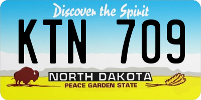 ND license plate KTN709